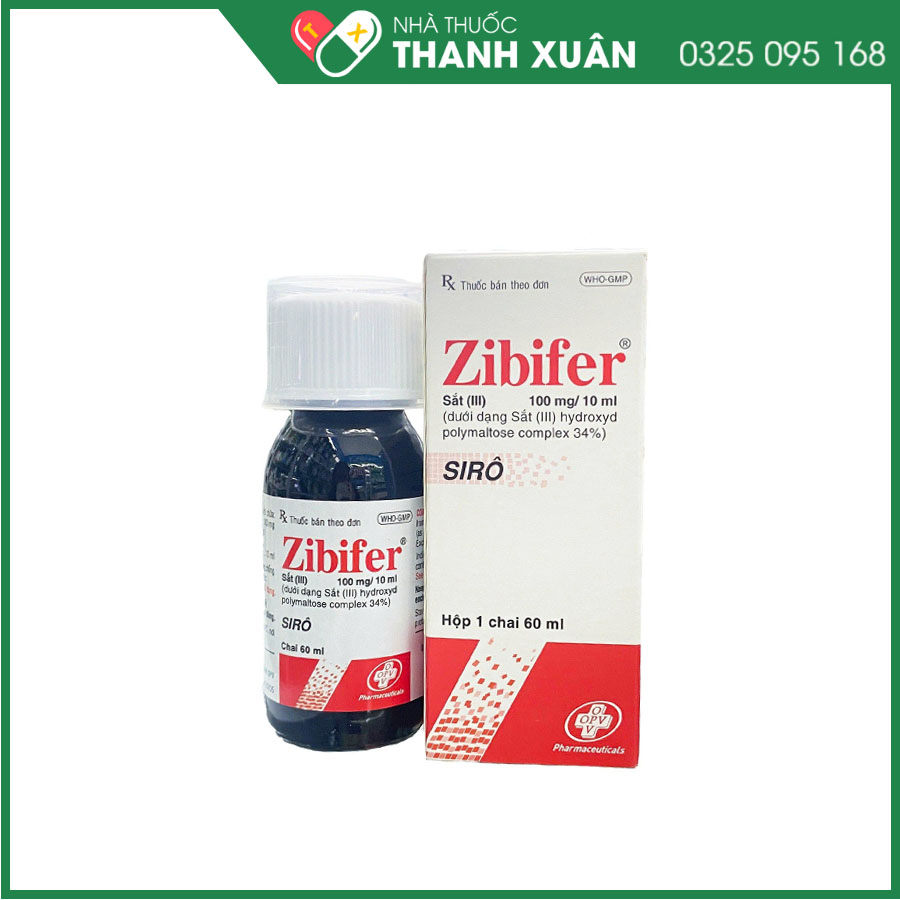 Zibifer thuốc điều trị thiếu máu do thiếu sắt và thiếu sắt không thiếu máu (thiếu sắt tiềm ẩn)